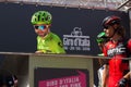 MuggiÃÂ², Italy May 26, 2016; Moreno Moser, team Cannondale, to the podium signatures before the start of the stage